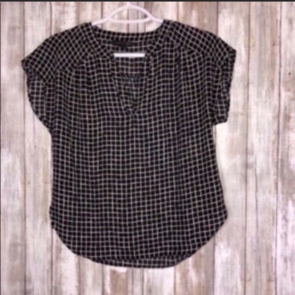 Banana Republic Window Pane Blouse - Picture 1 of 3